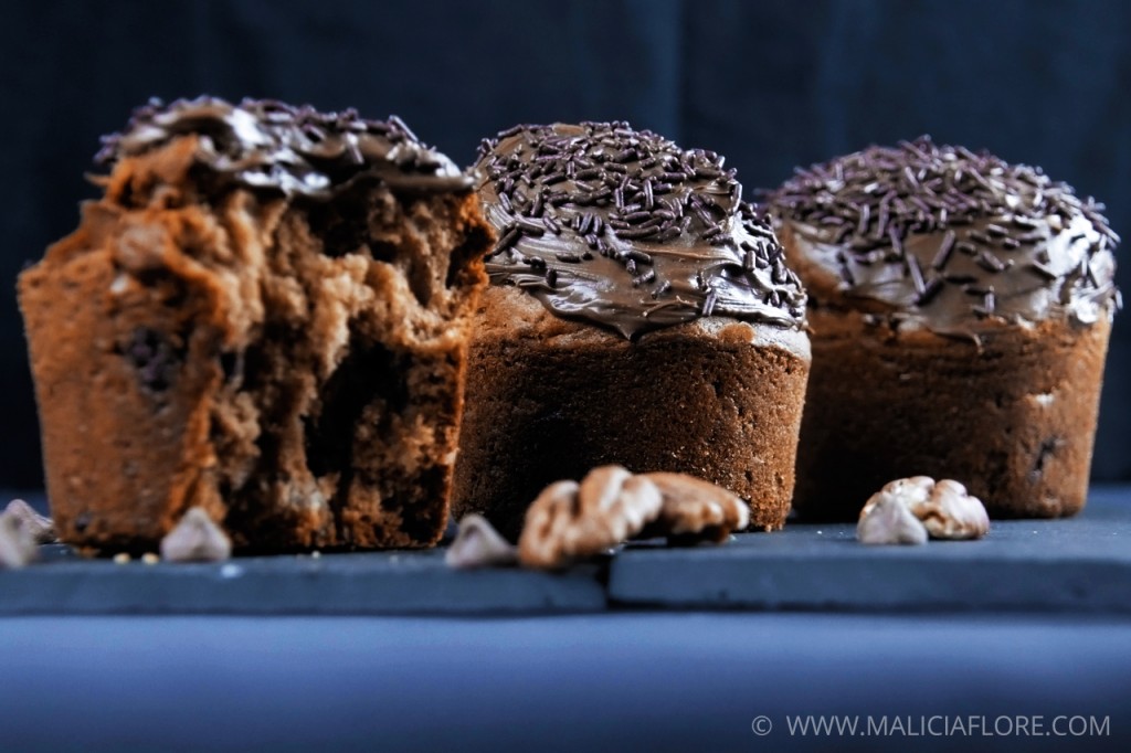Recette de muffin banane, chocolat et noix de pécan par MaliciaFlore